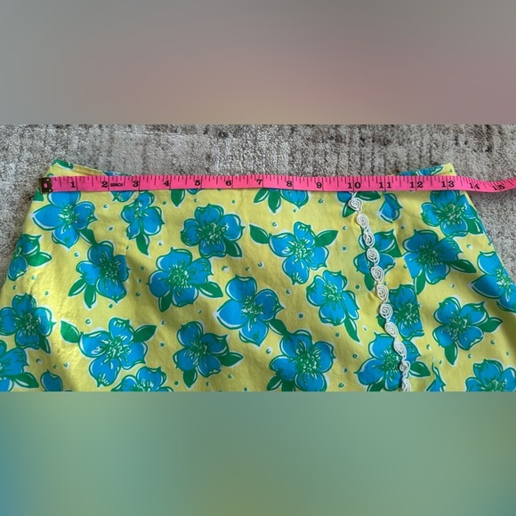 Lilly Pulitzer Yellow & Blue with White Embroidered Tennis Theme - Size 8 - Picture 7 of 9